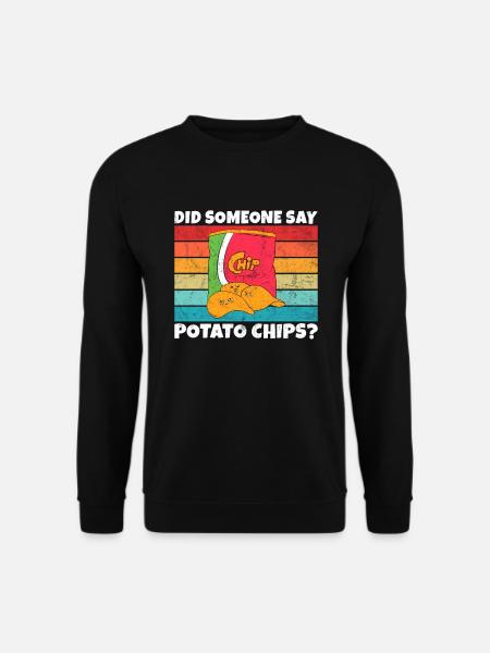 Kartoffelchips Geschenk - Unisex Pullover - Schwarz