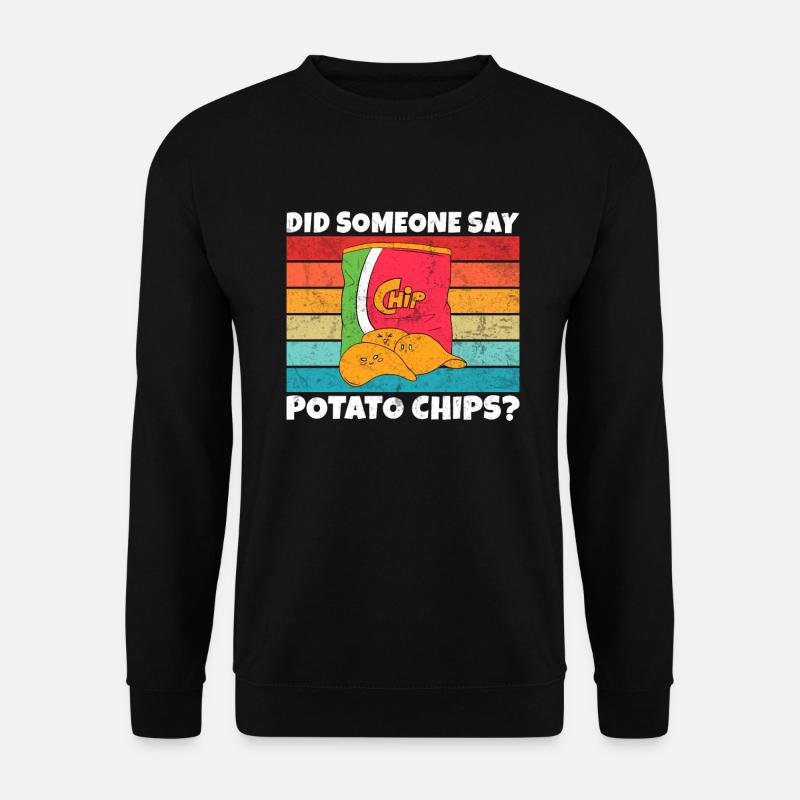 Kartoffelchips Geschenk - Unisex Pullover - Schwarz