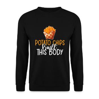 Potato Chips Gift - Unisex Sweatshirt - black - Front - Alina (178cm) & Michal (187cm)
