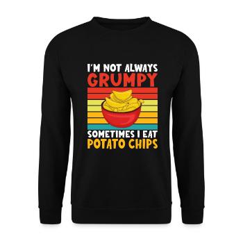Potato Chips Gift - Unisex Sweatshirt - black - Front - Alina (178cm) & Michal (187cm)