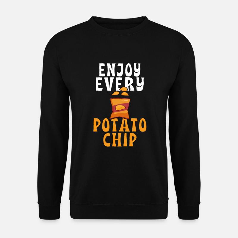 Kartoffelchips Geschenk - Unisex Pullover - Schwarz