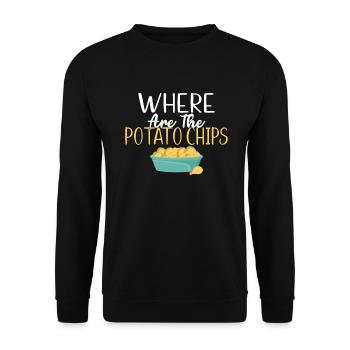 Potato Chips Gift - Unisex Sweatshirt - black - Front - Alina (178cm) & Michal (187cm)