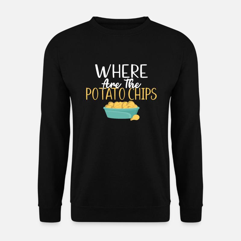 Kartoffelchips Geschenk - Unisex Pullover - Schwarz