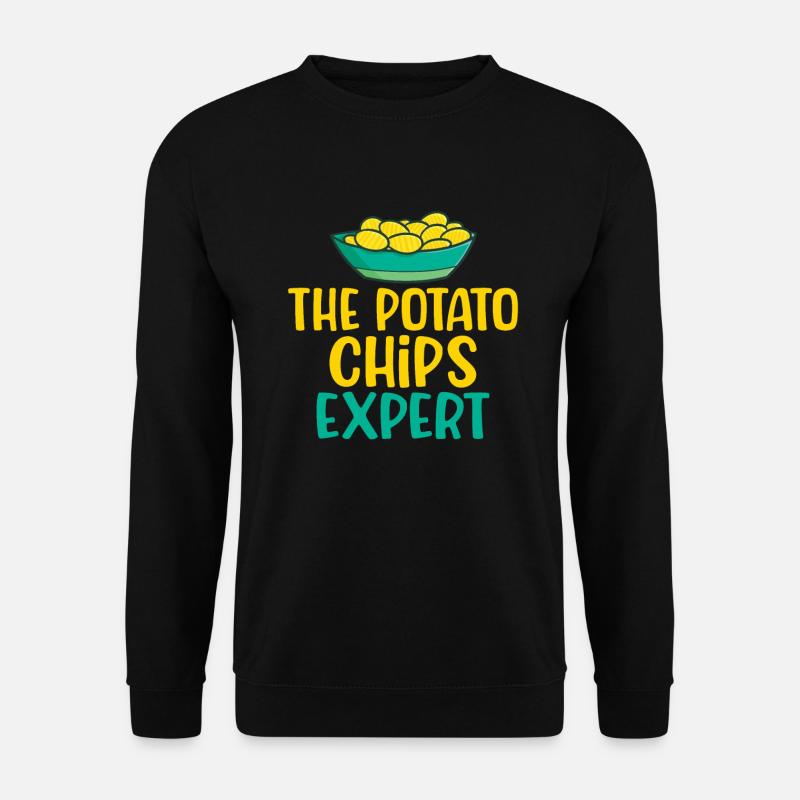 Kartoffelchips Geschenk - Unisex Pullover - Schwarz