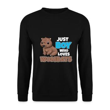 Wombat Wombats Plumbeutler Cadeau - Sweat-shirt Unisexe - noir - Devant - Alina (178cm) & Michal (187cm)