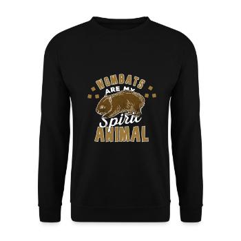 Wombat Wombats Plumbeutler Cadeau - Sweat-shirt Unisexe - noir - Devant - Alina (178cm) & Michal (187cm)
