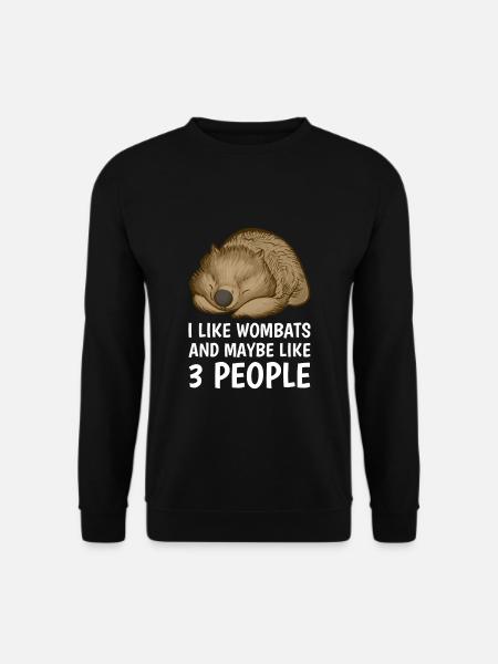 Wombat Wombats Plumbeutler Geschenk - Unisex Pullover - Schwarz