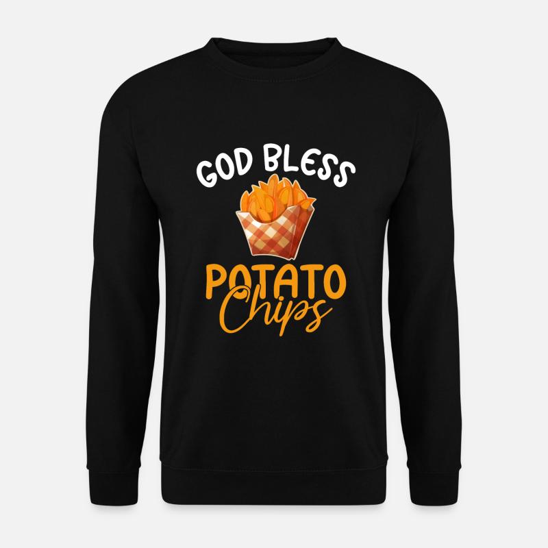 Kartoffelchips Geschenk - Unisex Pullover - Schwarz