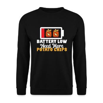 Potato Chips Gift - Unisex Sweatshirt - black - Front - Alina (178cm) & Michal (187cm)