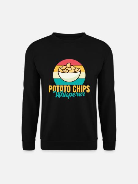 Kartoffelchips Geschenk - Unisex Pullover - Schwarz