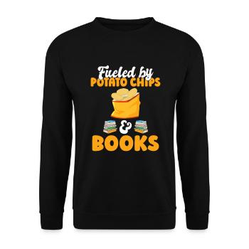 Potato Chips Gift - Unisex Sweatshirt - black - Front - Alina (178cm) & Michal (187cm)