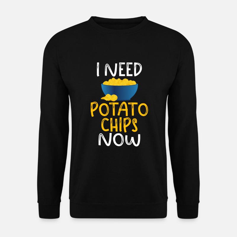 Kartoffelchips Geschenk - Unisex Pullover - Schwarz