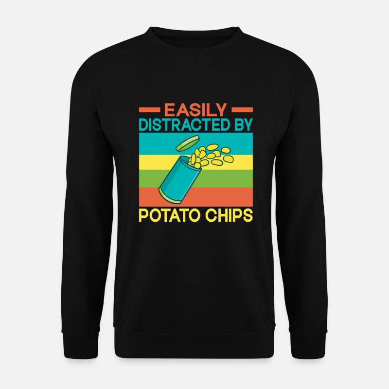 Kartoffelchips Geschenk - Unisex Pullover - Schwarz