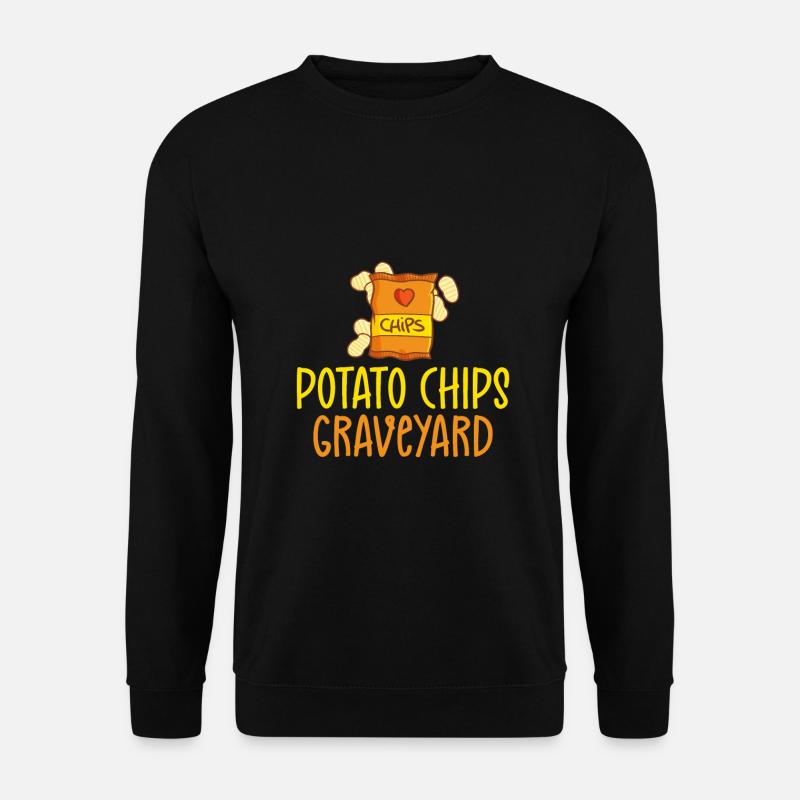 Kartoffelchips Geschenk - Unisex Pullover - Schwarz