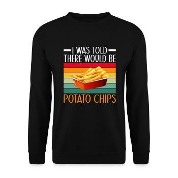 Cadeau de croustilles - Sweat-shirt Unisexe - noir - Devant - Alina (178cm) & Michal (187cm)