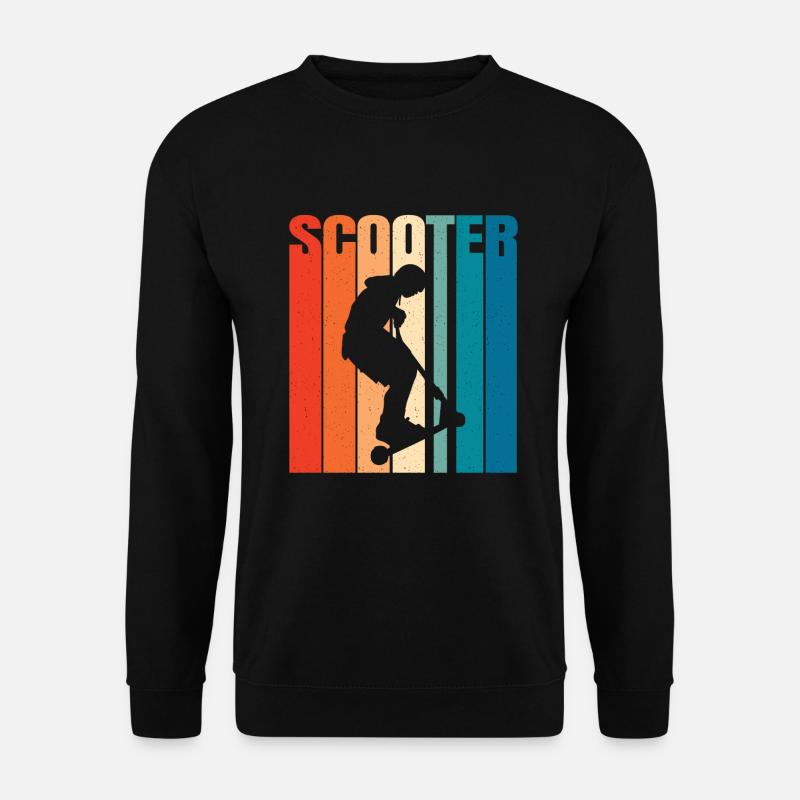 Scooter Roller Tretroller Geschenk - Unisex Pullover - Schwarz