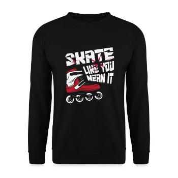 Patin à roues alignées Cadeau de patin à roues alignées - Sweat-shirt Unisexe - noir - Devant - Alina (178cm) & Michal (187cm)