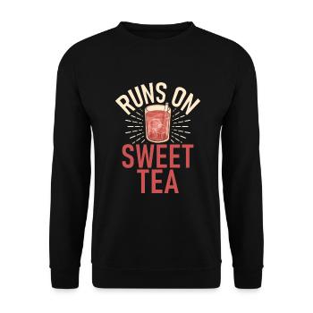Sweet Tea Lover Gifts - Unisex Sweatshirt - black - Front - Alina (178cm) & Michal (187cm)