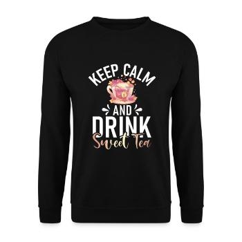 Sweet Tea Lover Gifts - Unisex Sweatshirt - black - Front - Alina (178cm) & Michal (187cm)