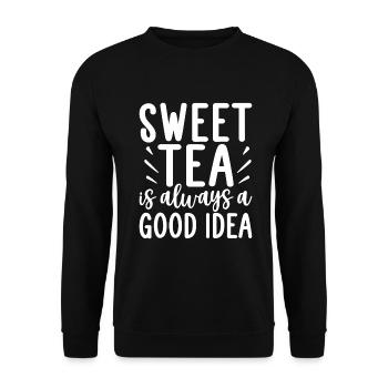 Sweet Tea Lover Gifts - Unisex Sweatshirt - black - Front - Alina (178cm) & Michal (187cm)