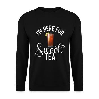 Süßer Tee Liebhaber Geschenke - Unisex Pullover - Schwarz - Vorne - Alina (178cm) & Michal (187cm)