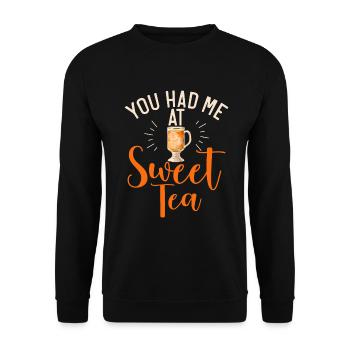 Sweet Tea Lover Gifts - Unisex Sweatshirt - black - Front - Alina (178cm) & Michal (187cm)