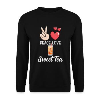 Sweet Tea Lover Gifts - Unisex Sweatshirt - black - Front - Alina (178cm) & Michal (187cm)