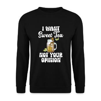 Sweet Tea Lover Gifts - Unisex Sweatshirt - black - Front - Alina (178cm) & Michal (187cm)