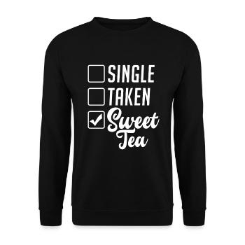 Süßer Tee Liebhaber Geschenke - Unisex Pullover - Schwarz - Vorne - Alina (178cm) & Michal (187cm)