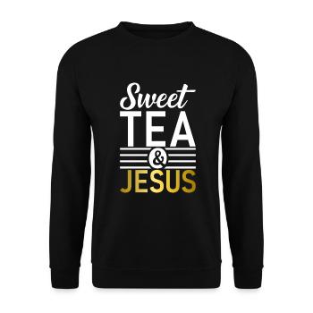 Sweet Tea Lover Gifts - Unisex Sweatshirt - black - Front - Alina (178cm) & Michal (187cm)