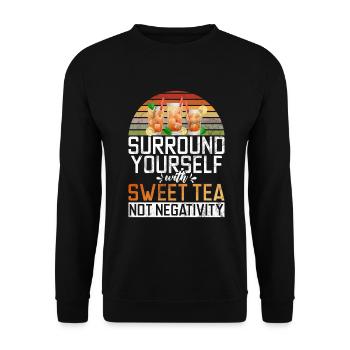 Sweet Tea Lover Gifts - Unisex Sweatshirt - black - Front - Alina (178cm) & Michal (187cm)