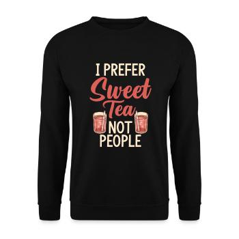 Sweet Tea Lover Gifts - Unisex Sweatshirt - black - Front - Alina (178cm) & Michal (187cm)