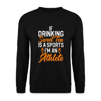 Sweet Tea Lover Gifts - Unisex Sweatshirt - black - Front - Alina (178cm) & Michal (187cm)