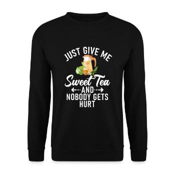 Sweet Tea Lover Gifts - Unisex Sweatshirt - black - Front - Alina (178cm) & Michal (187cm)