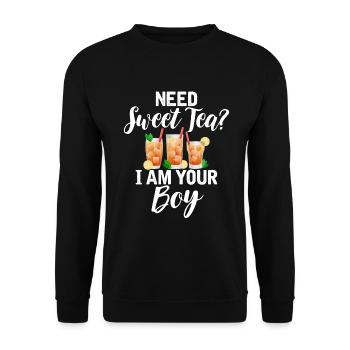 Sweet Tea Lover Gifts - Unisex Sweatshirt - black - Front - Alina (178cm) & Michal (187cm)