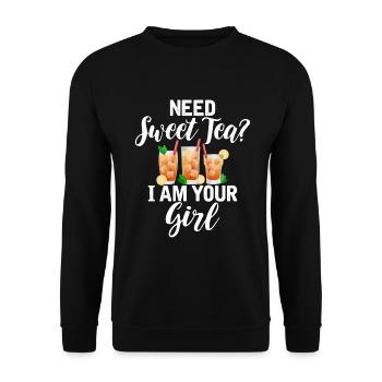 Sweet Tea Lover Gifts - Unisex Sweatshirt - black - Front - Alina (178cm) & Michal (187cm)