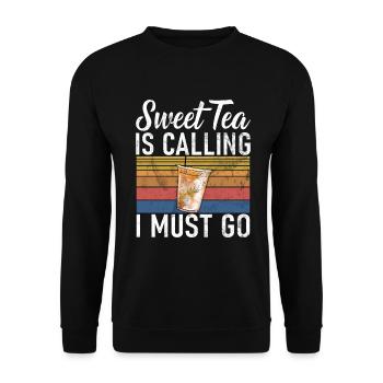 Sweet Tea Lover Gifts - Unisex Sweatshirt - black - Front - Alina (178cm) & Michal (187cm)