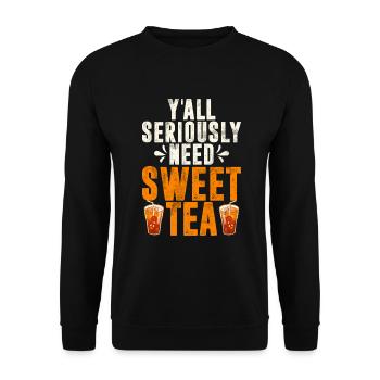 Sweet Tea Lover Gifts - Unisex Sweatshirt - black - Front - Alina (178cm) & Michal (187cm)