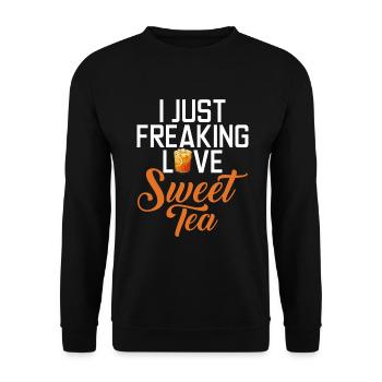 Süßer Tee Liebhaber Geschenke - Unisex Pullover - Schwarz - Vorne - Alina (178cm) & Michal (187cm)