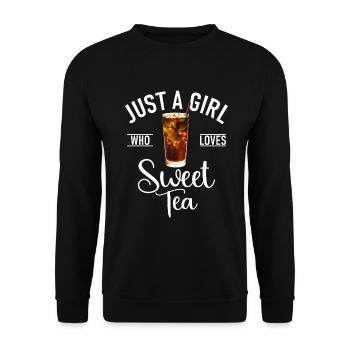 Sweet Tea Lover Gifts - Unisex Sweatshirt - black - Front - Alina (178cm) & Michal (187cm)