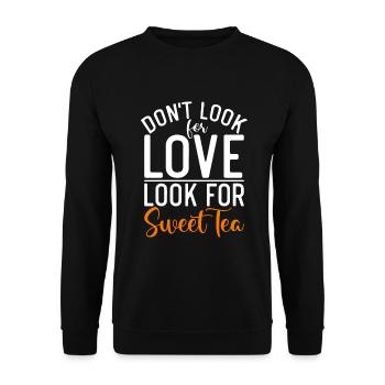 Cadeaux pour amateurs de thé sucré - Sweat-shirt Unisexe - noir - Devant - Alina (178cm) & Michal (187cm)