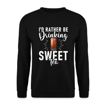 Sweet Tea Lover Gifts - Unisex Sweatshirt - black - Front - Alina (178cm) & Michal (187cm)