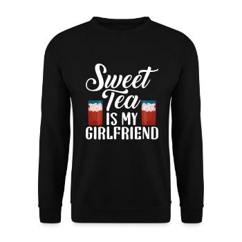 Sweet Tea Lover Gifts - Unisex Sweatshirt - black - Front - Alina (178cm) & Michal (187cm)