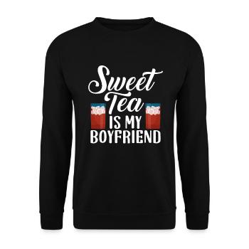 Sweet Tea Lover Gifts - Unisex Sweatshirt - black - Front - Alina (178cm) & Michal (187cm)