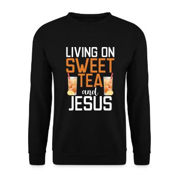 Sweet Tea Lover Gifts - Unisex Sweatshirt - black - Front - Alina (178cm) & Michal (187cm)