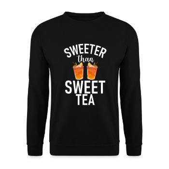 Sweet Tea Lover Gifts - Unisex Sweatshirt - black - Front - Alina (178cm) & Michal (187cm)