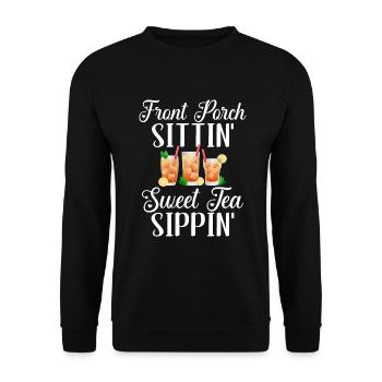 Sweet Tea Lover Gifts - Unisex Sweatshirt - black - Front - Alina (178cm) & Michal (187cm)