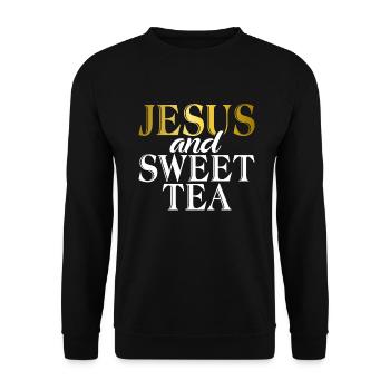 Sweet Tea Lover Gifts - Unisex Sweatshirt - black - Front - Alina (178cm) & Michal (187cm)