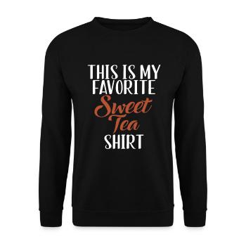 Sweet Tea Lover Gifts - Unisex Sweatshirt - black - Front - Alina (178cm) & Michal (187cm)