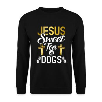 Sweet Tea Lover Gifts - Unisex Sweatshirt - black - Front - Alina (178cm) & Michal (187cm)